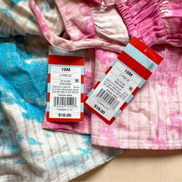 Cat & Jack 18M 2-Piece Tie-Dye Sundress Set – Blue & Pink – NWT - Picture 4 of 6